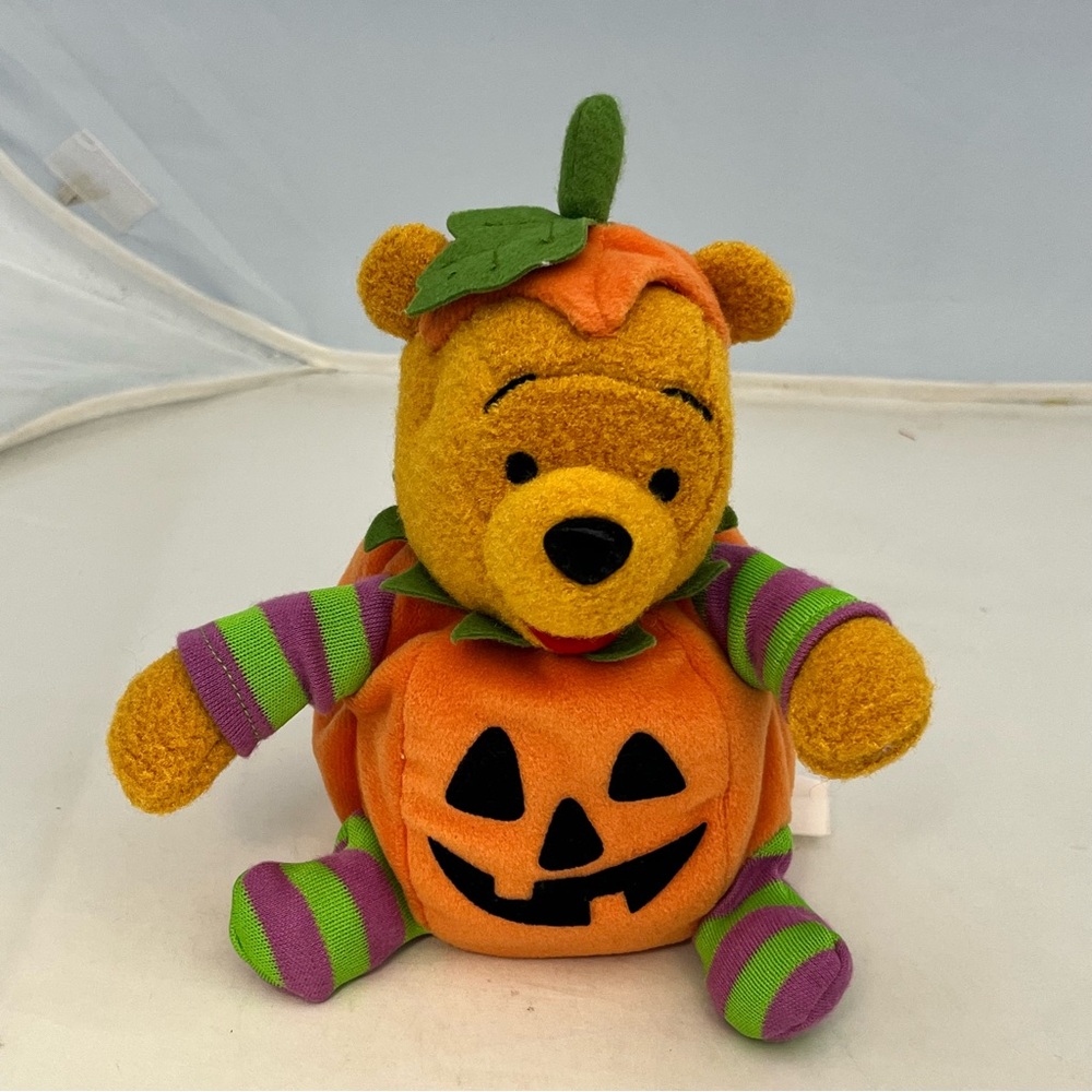 Disney Winnie The Pooh Halloween Costume Pumpkin Plush Stuffed Animal